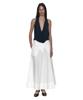 Partimento Woman Pocket Pointed Flare Maxi Skirt_White