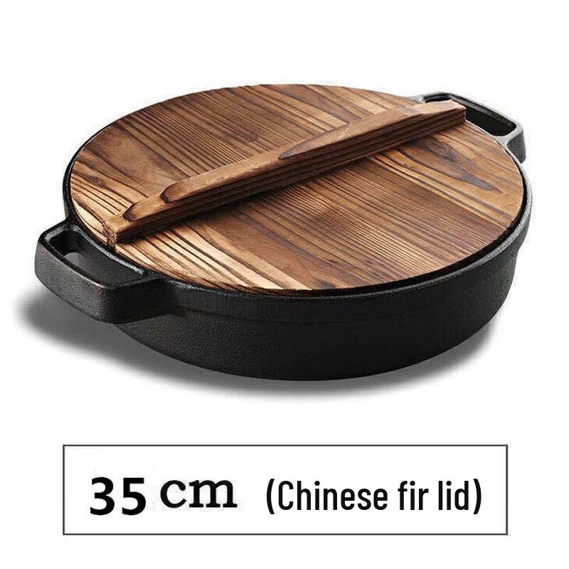 Wutuo Cast Iron Flat-Bottom Frying Pan