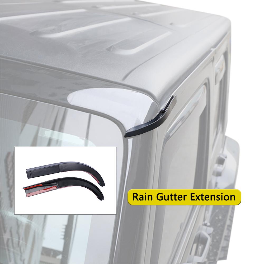 Car Door Roof Seal Strips Leak Seal Kit Water Rain Gutter Extension for Jeep Wrangler JK 2007-2018 Car Protection Accessories