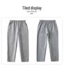 Fat Boy Gray Cotton Summer Sweatpants for Boys - Loose Straight-Leg School Uniform Pants, Navy Blue