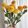 Faux Ranunculus Asiaticus Reusable Artificial Flower Fake Ranunculus Flower for Living Room Dining Table Centerpiece Farmhouse Decor