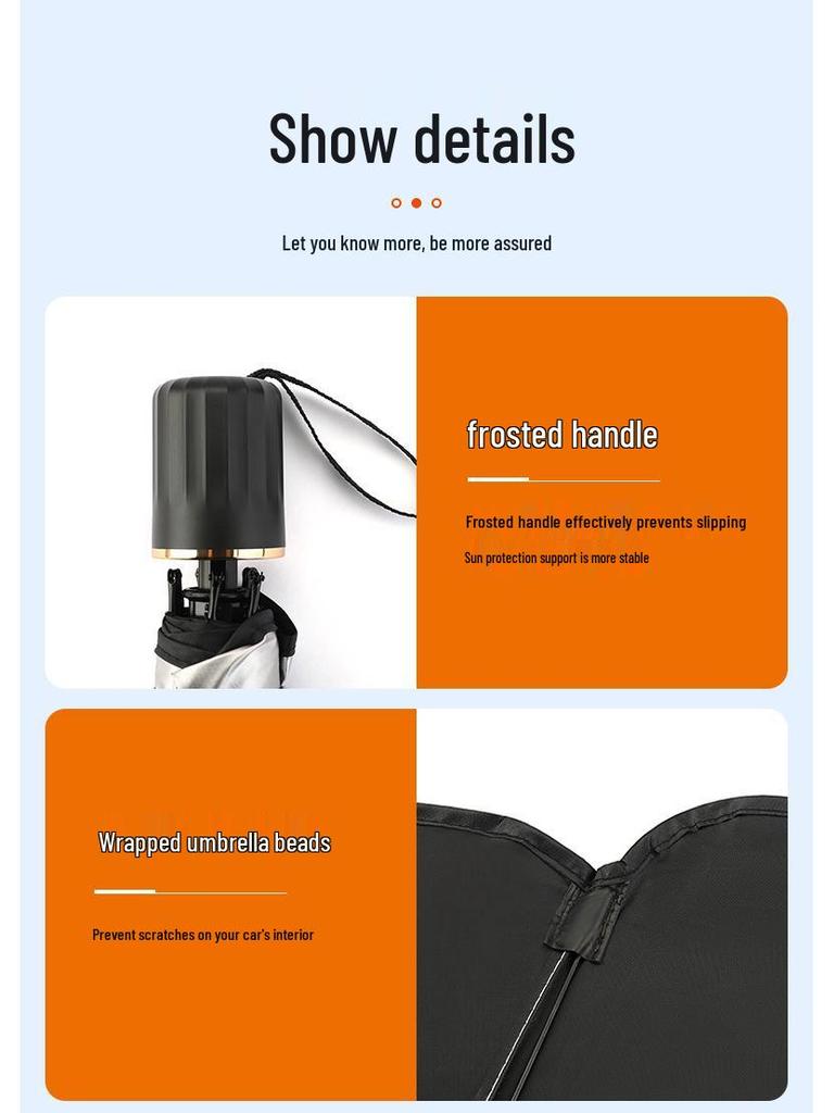 Thickened Car Sunshade: Retractable Windshield Umbrella for Heat Insulation