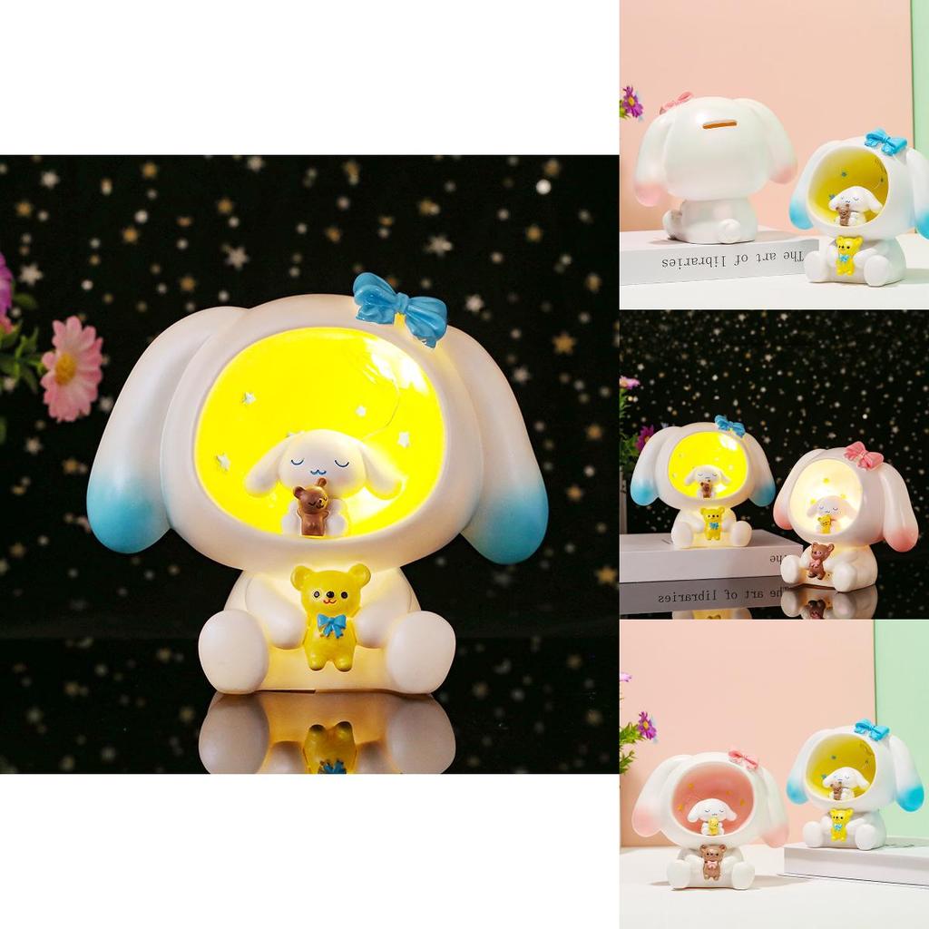 Creative Bunny Coin Bank Star Light Children's Bedroom Desk Night Light Student Birthday Gift