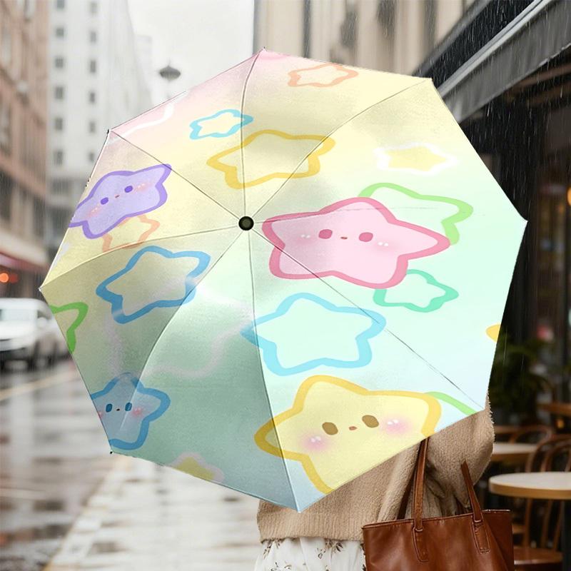 Pastel Starry Sky Umbrella: A Delightful, Auto-Opening Protection for Outdoor Adventures and Travel Essentials 144