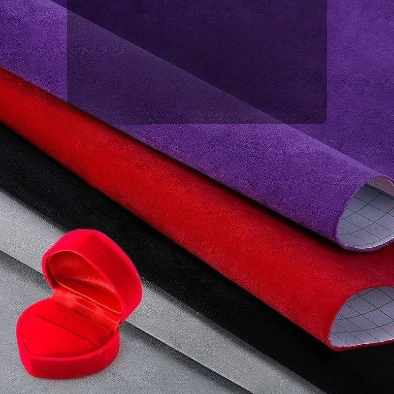 50cm*138cm Multi Colors Elasticity Self-adhesive Velvet Fabric Sticky Velvet Wall Fabric for DIY Home Decoration