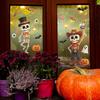 Halloween Cartoon Cowboy Skull Bat Balcony Home Window Beautification Decoration Window Stickers
