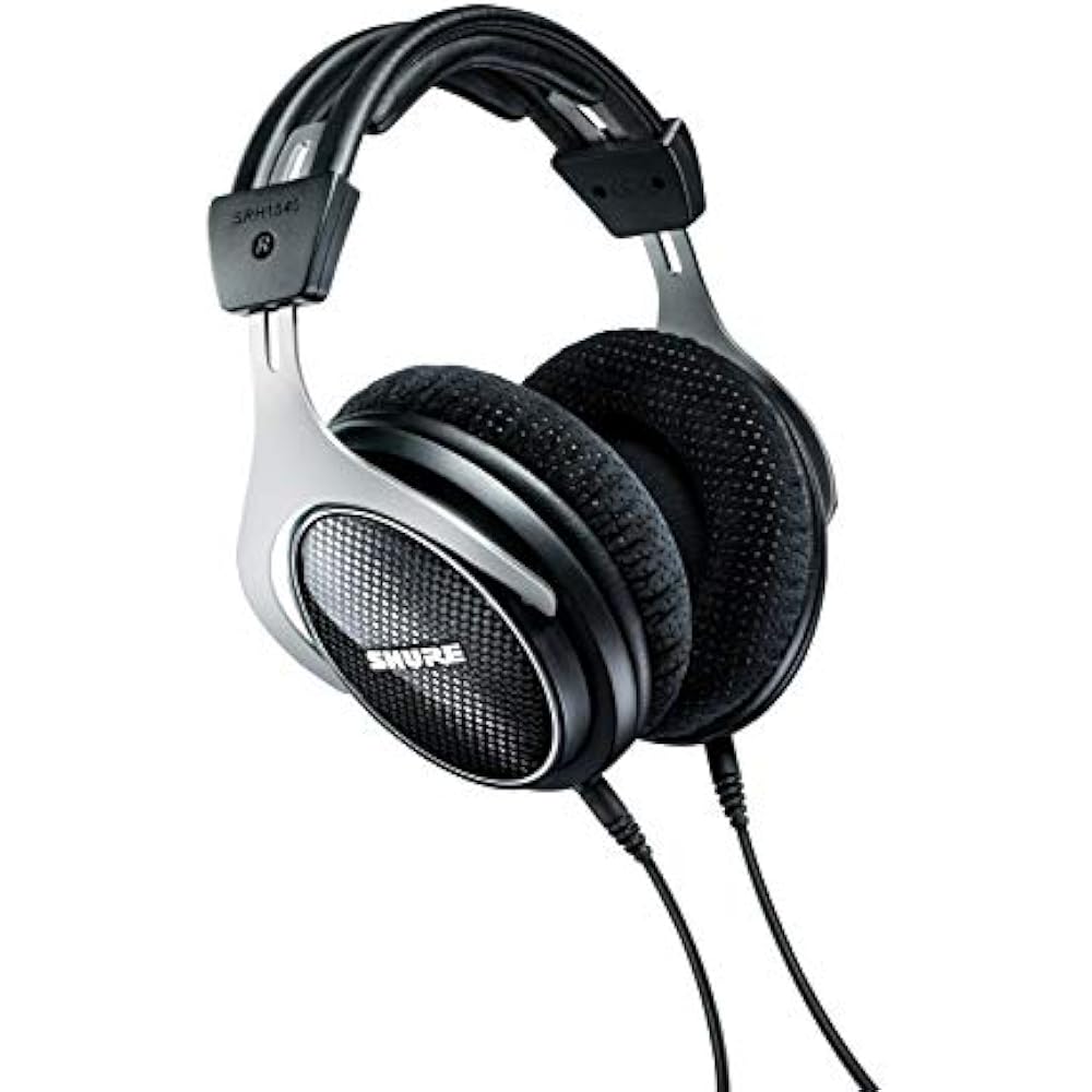 

SHURE Sure Преміальні студійні навушники SRH1540-BK-A Чорний Чорний Герметичні Дротовий Кабель Знімний Музика...