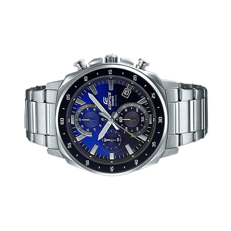 

CASIO EDIFICE series waterproof 100M fashionable and versatile Quartz Steel Strap men s watch blue dial EFV-600D-2AV чорний