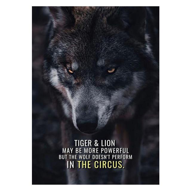 Lion Animal Decoration Mural Inspirational Language Poster Canvas Painting and Living Room Wall Art Prints for Modern Home Decor No Frame