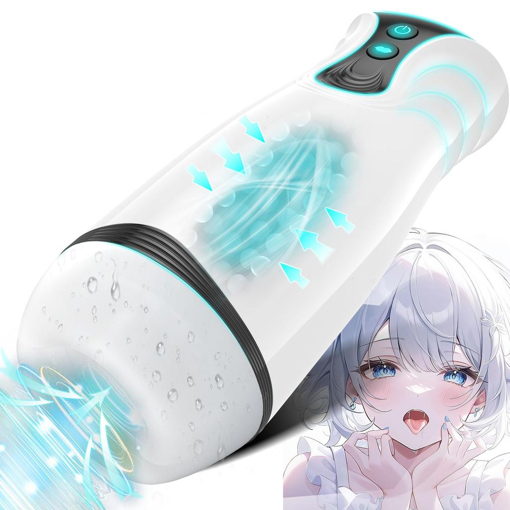 Male Masturbators Sex Toys, Automatic Male Masturbator with 4 Suction Modes & 10 Vibration Modes, Male Masturbator Vaginet Sextoyse Male Sex Toys