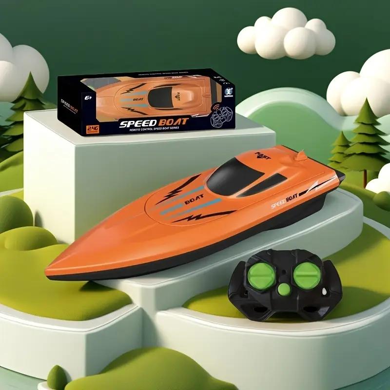 

Kids Remote Control Boat Plaything Dual Propeller Speedboat Model Battery Powered (5X Aa Not Included) Birthday Holiday Present Plaything