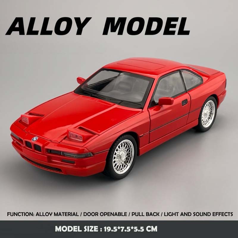 

Simulation 1:24 BMW 850CS Alloy Car Model with Sound and Light Collection Hobbies Diecast Toy Vehicle Metal Miniature Voiture