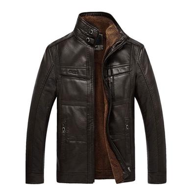 Men Coat Brand Leather Jacket Winter Overcoat