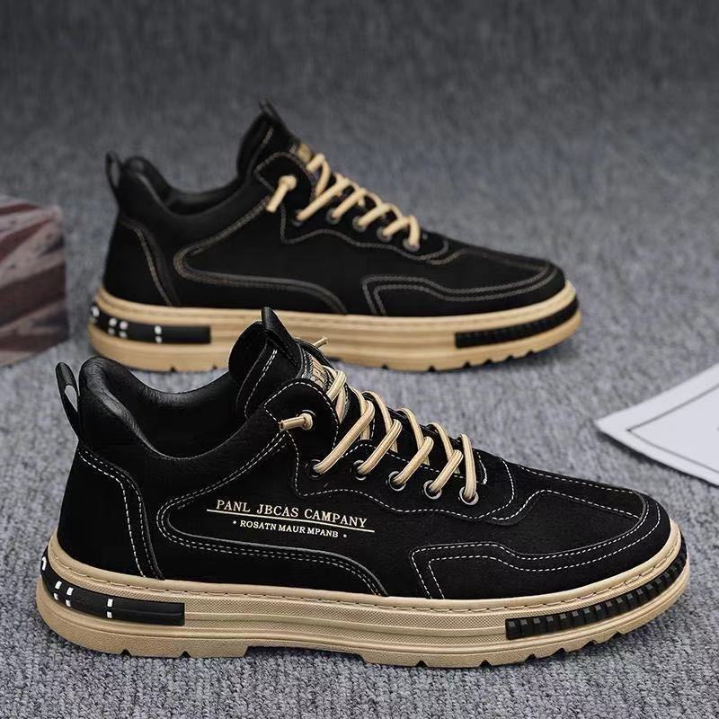 

Autumn new board shoes Korean version casual sports shoes versatile kitchen work non-slip men s shoes comfortable warm men s board shoes 39 чорний