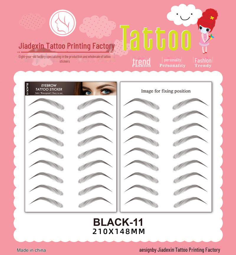 

Водонепроницаемые наклейки для татуировок бровей-имитаторов для мужчин и женщин — наклейки для ленивых бровей в стиле знаменитостей 148x210 mm