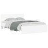 Bed Frame with Headboard White 120 X 190 Cm