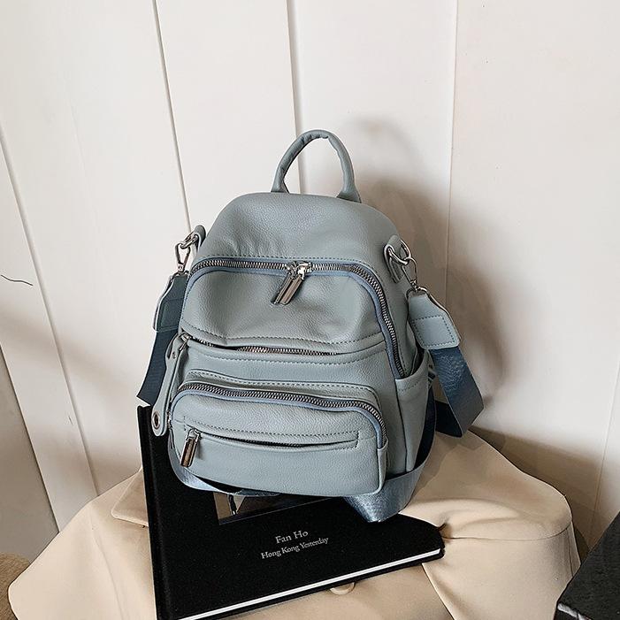 Fashion casual backpack women's new trend versatile student bag high sense class commuter women's bag
