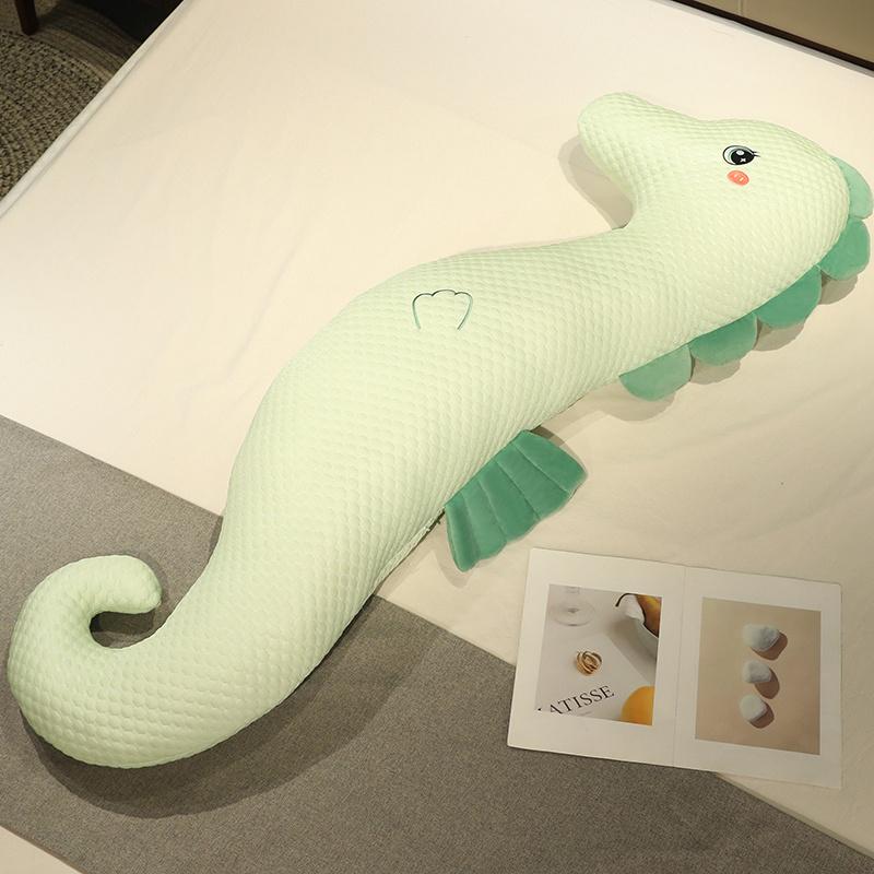 120Cm Ice Silk Seahorse Plush Pillow