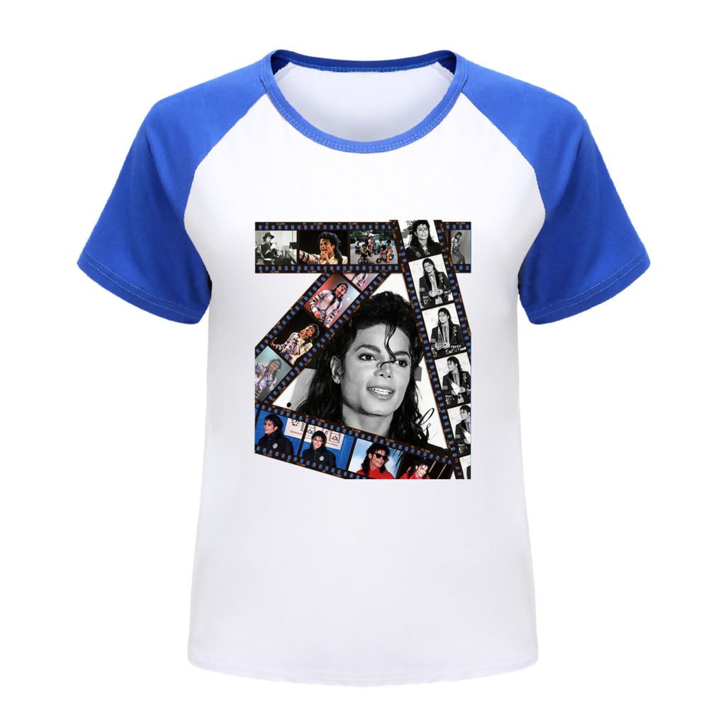 5716 Kids Boys Girls Jackson Print Raglan Sleeves T-Shirt