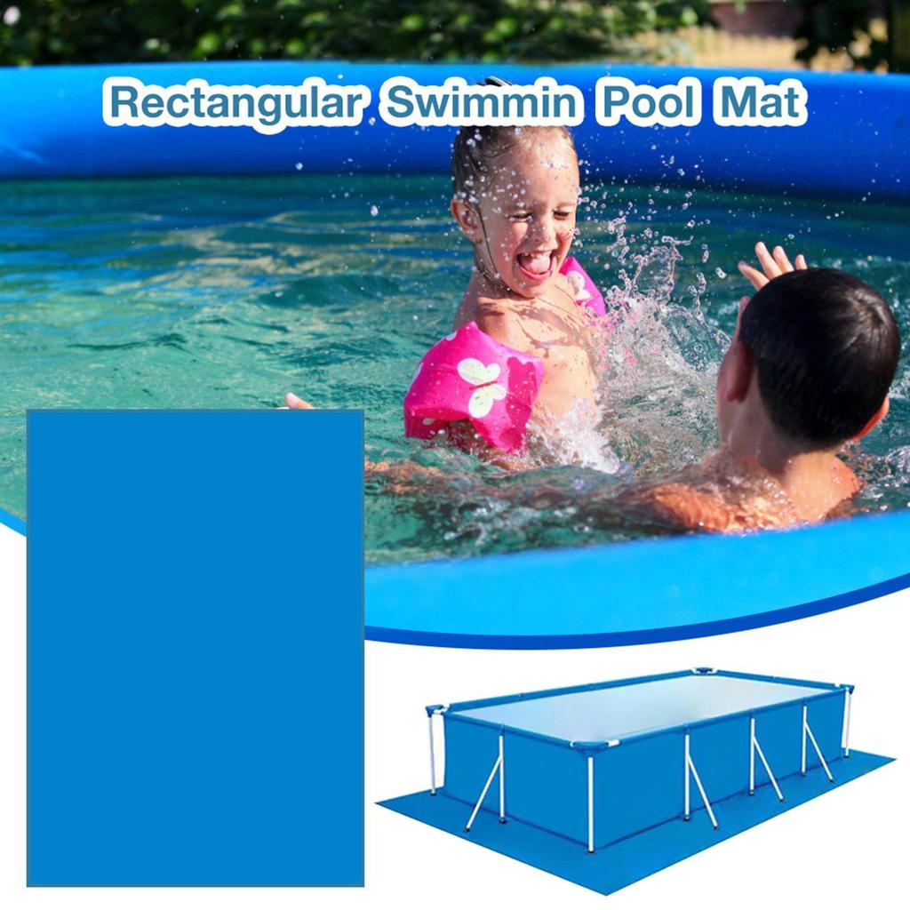 Ground Cloth Swimming Pool Cover Cloth Durable PE Swimming Pool Tarpaulin Easy To Store Multi-Purpose Rectangular Pool Ground