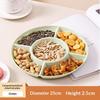 5 Compartment Divided Snack Serving Tray Food Grade Plastic with Center Dip Holder for Outdoor Picnic Camping