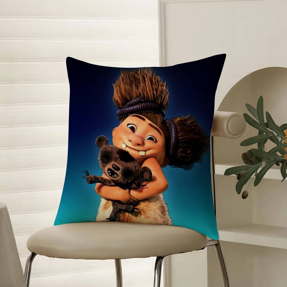 Cute The C-CroodsS Pillow Case Comfort Sofa Bed Silky elegant Invisible zipper Decorative cushion cover