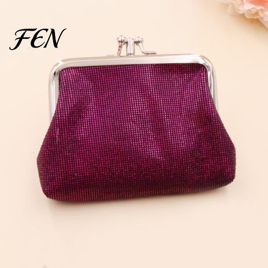 Easy Access Coin Purse Vintage Glitter Mini Purse, Portable Kiss Lock Closure Change Small Pouch Pouch, Double-layer Wallet for Cards, Jewelry, Cash,