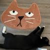 Cute Cat Head Shape Fluffy Door Mat Soft Bathroom Absorb Water Floor Rug Home Entryway Decor Mat Non-Slip Pet Mat Accessory gift