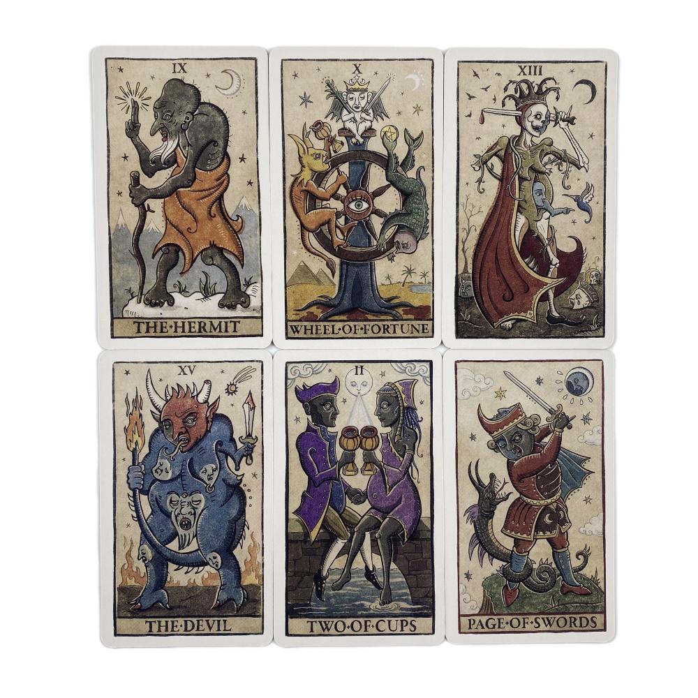 Trionfi Della Luna Cărți de tarot Ghicitoare Oracle Divination Edition Creativitate ILUSTRAȚĂ Moon Board Game Deck