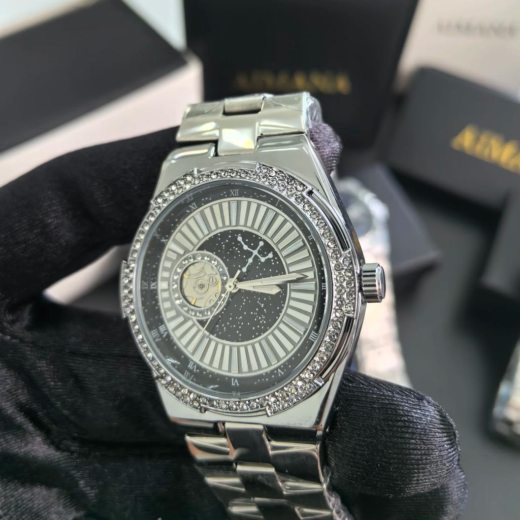 High Level Watch with Backside mechanical looking Quartz Watch for man and woman in Middle East Countries