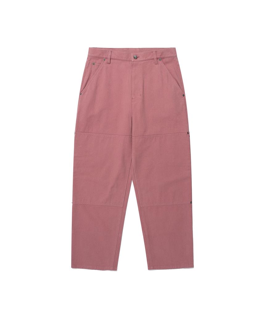 ISTKUNST Washed Cotton Double Knee Pants_Dust Pink(Ik2Efmpa10A)