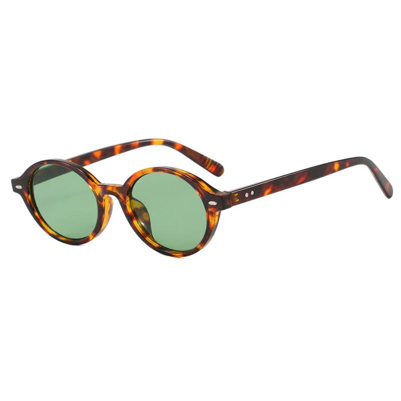 Rice Nail Small Frame Oval Sunglasses Women Men Simple Fashion Decoration Sun Glasses Leisure Commute Shade Glasses