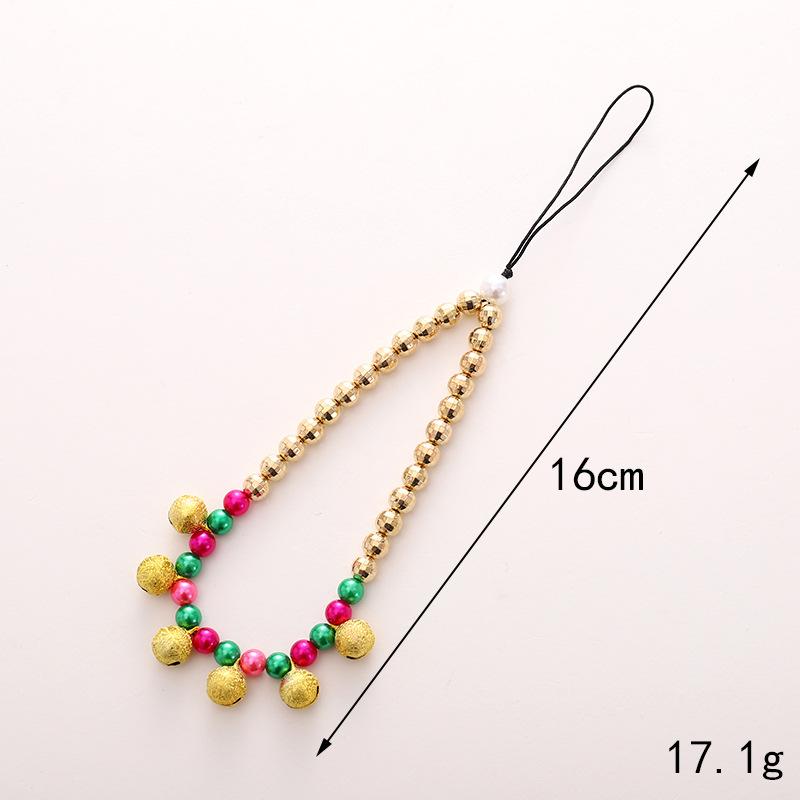 New Christmas Mobile Phone Chain DIY Accessory Bell Pendant Phone Case Decoration Hanging Ornament Anti-drop Mobile Phone Chain