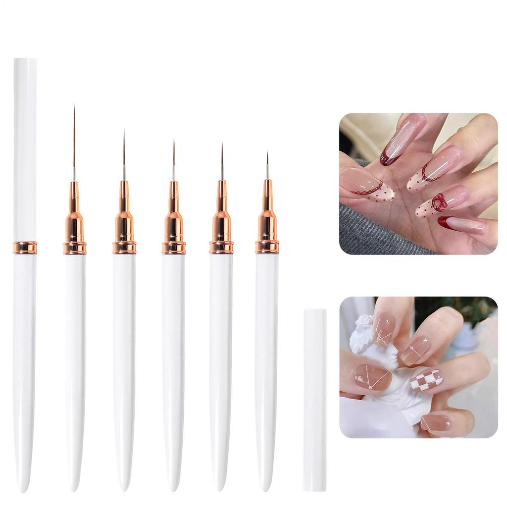 5PCS Nail Art Pen brush Set Nail Painting Pen nail Embossing Pen Nail Art Brush Design Tip Painting Drawing Carving Dotting Pen