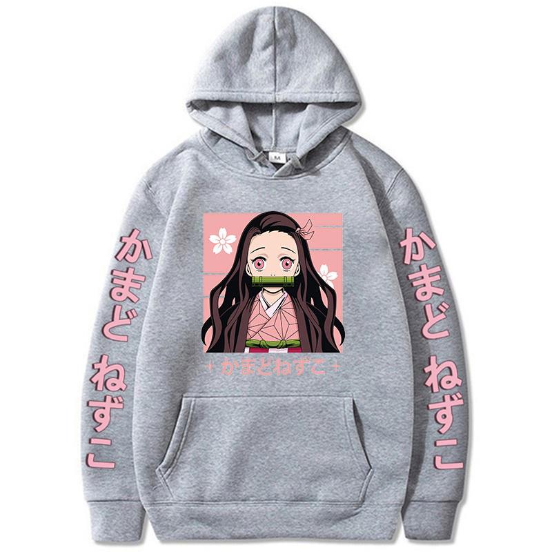 Noul Japan Anime Demon Slayer unisex Hoodie Kamado Nezuko Kimetsu No Yaiba Streetwear Plus Size Hanorac pentru femei Unisex Casual tops