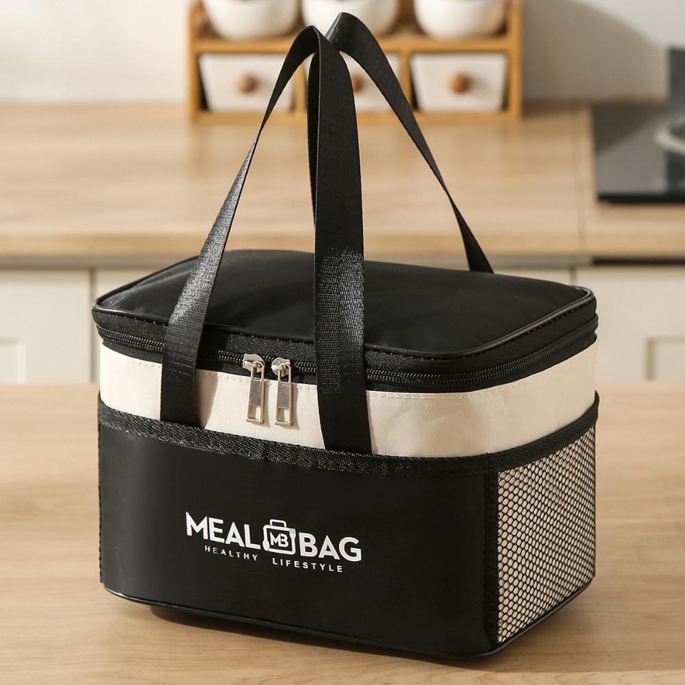 Portable Aluminum foil Lunch Box Storage Bag Thickened Oxford Thermal Insulation Bag Waterproof Thermal Lunch Bag Picnic
