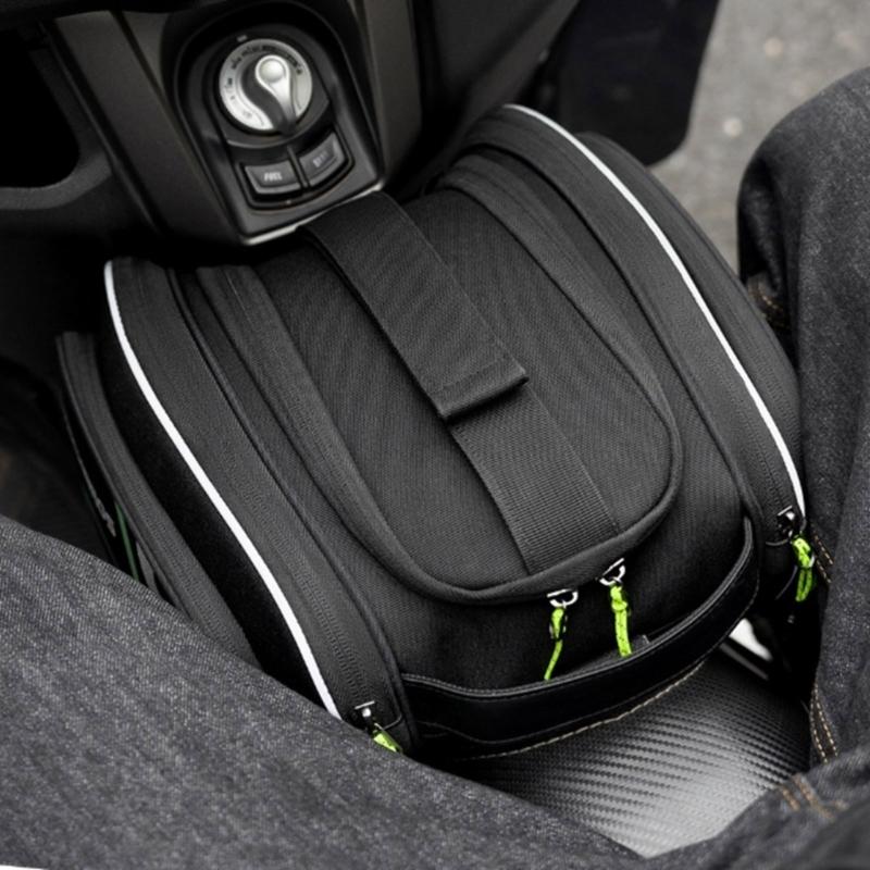 Sturdy Construction Motorcycle Storage Bag with 12L Capacity Double Closure Opening Accommodating Helmets and Ergonomic Design for Unobstructed Leg