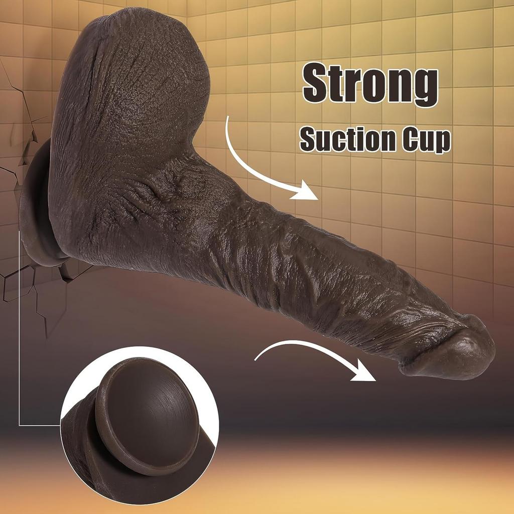 Realistic Giant Silicone Dildo Huge Dick Powerful Strong Suction Cup for Free Hand Play SM Toy Anal Plug Butt and Vagina Penetration Sex Toy for Women