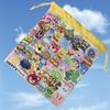 Large Sanrio Canvas Double-Sided Printed Drawstring Tote Bag, Eco-friendly Storage Solution