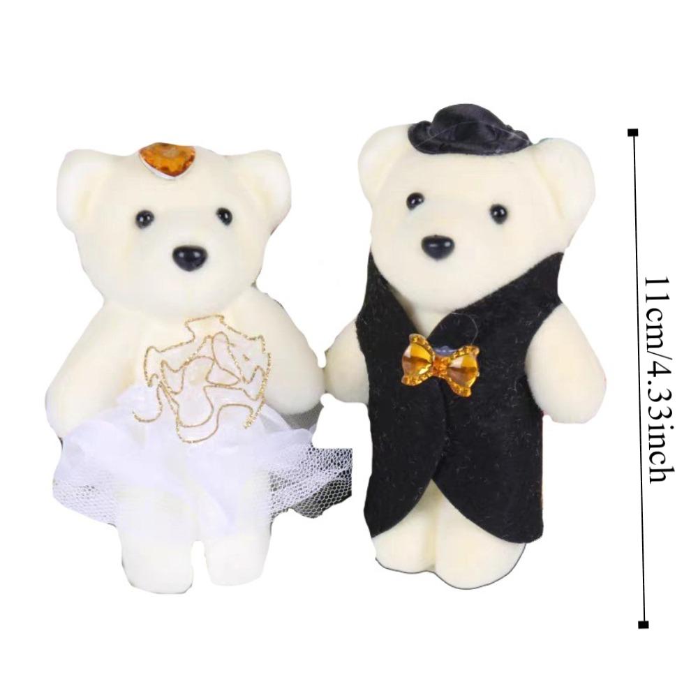 10pcs Foam Bear Bear Plush Foam Toys Couple Bear Cartoon Bouquet Doll Valentine's Day