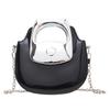 Pvc Mini Chain Shoulder Bag With Clasp Closure For Daily Casual Use