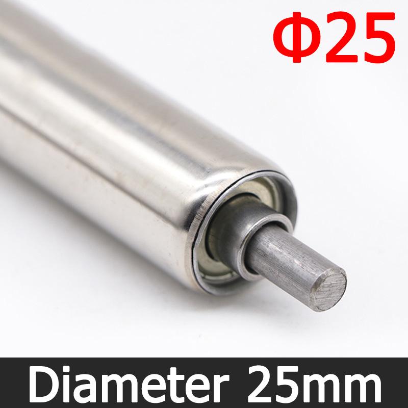 Industrial Conveyor Drum Roller 201 Stainless Steel Galvanized Dia 25 38 50 60mm Custom Length 100mm To 1000mm 100mm(150mm)