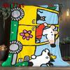 Messi Mouse 2D Flat Pattern Flannel Blanket High quality All Seasons Warmth and Comfort Perfect for Christmas Gifts.DMT0925391