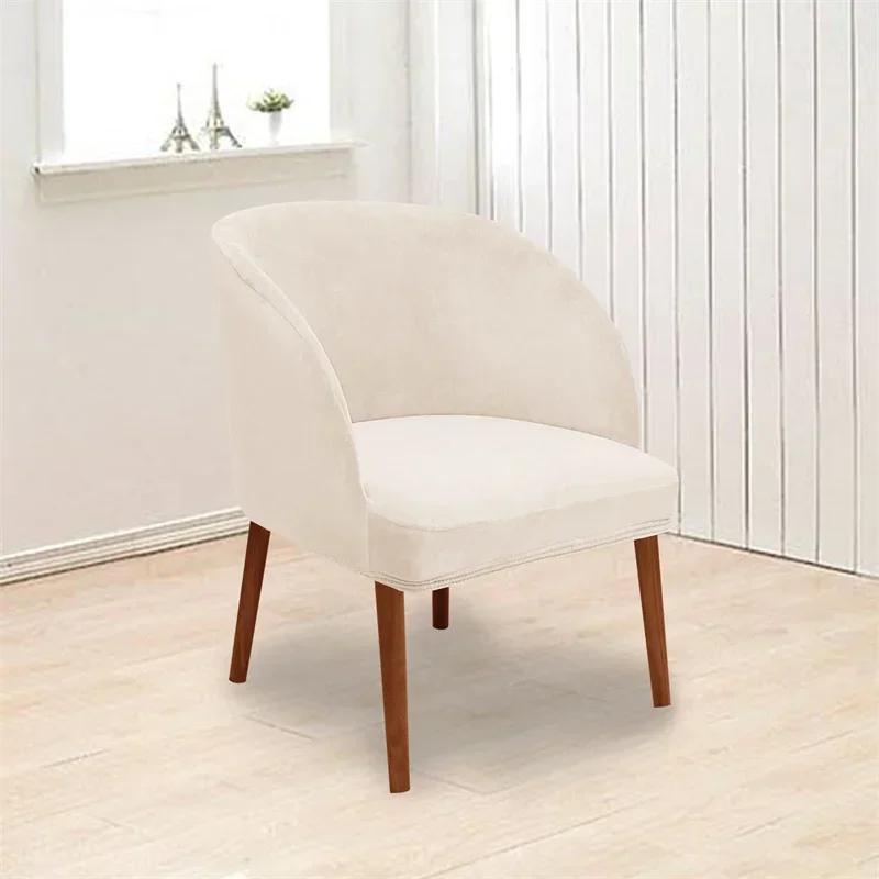 

Чехол на кресло Velvet Armchair Stretch Dining Chair Slipcovers Accent Curved Office Chairs Covers Elastic House De Chaise Seat Case Home 1pc