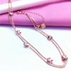 Creative pentagram chain bangles for women exquisite copper plated rose gold bracelets wedding Zircon