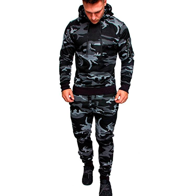 Men's Outdoor Camo Pullover & Fitness Set