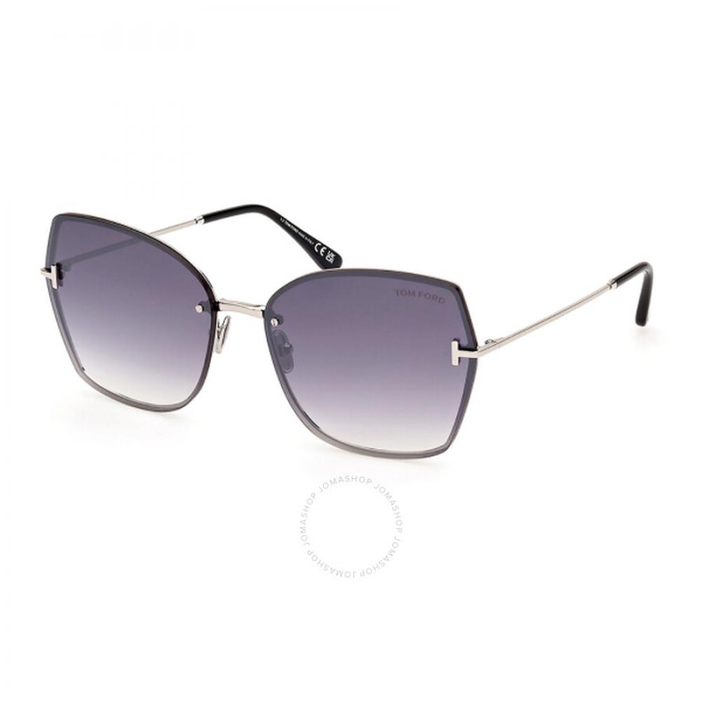 

Женские солнцезащитные очки Tom Ford Nickie Smoke Mirror Butterfly FT1107 16C 62