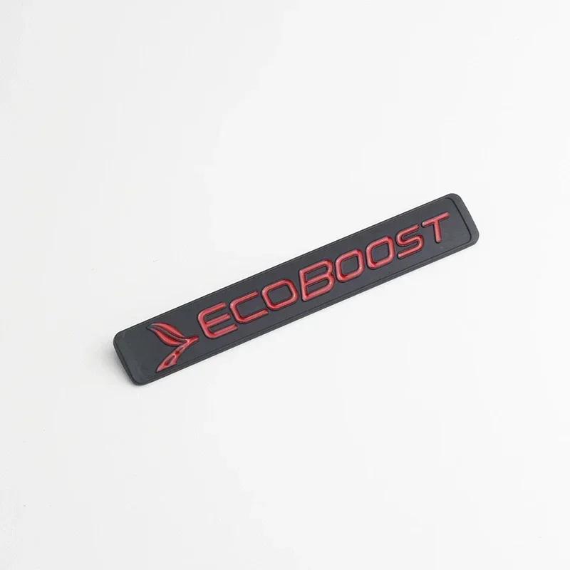 3D Metall Ecoboost Logo Heckklappen Emblem Abzeichen Aufkleber für Ford Focus Fiesta Kuga Escape Mondeo Edge Ecosport