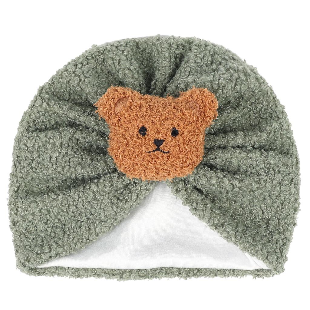 Winter Thermische Baby Mütze Jungen Mädchen Indien Turban Hüte Kinder Kleinkind Knotenmützen Beanies Ins Bären Kopfwickel Foto Requisiten
