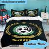 Custom Name Maccabi Football Crest Bedding Set 3pcs, Bedding Set Including 1pc Duvet Cover And 2pcs Pillowcases for Bedroom, Dormitory Gift